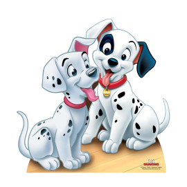 Figurine en carton Disney 101 Dalmatiens 2 chiots - Haut 90 cm