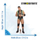 Figurine en carton – LA Knight – Tenue de Combat Noire – Catch WWE - Haut 186 cm
