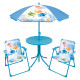 Set de jardin Ma Petite Carapace : 1 Table Ronde, 2 Chaises, 1 Parasol pour enfant