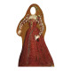Figurine en carton Passe tête Femme Dynastie Tudor - H 176 cm