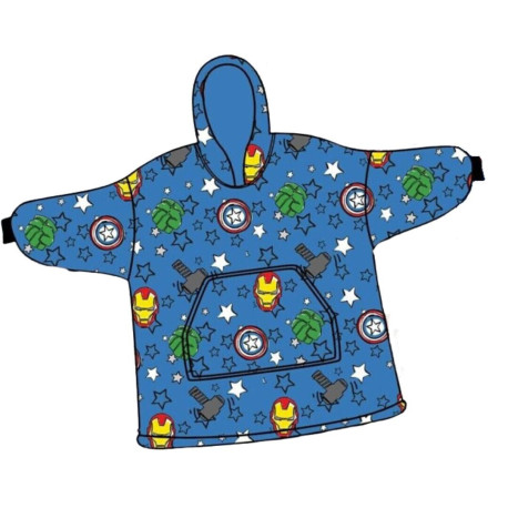 Sweat en Polaire Marvel Avengers oversize Bleu - Taille adulte