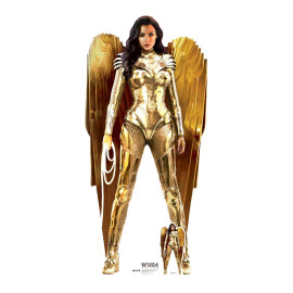 Figurine en carton taille réelle Wonder Woman en armure dorée Gal Gadot hauteur 186 cm Wonder Woman 1984