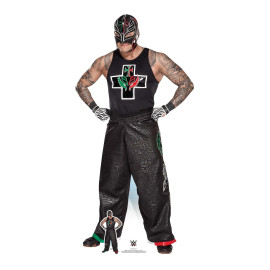 Figurine en carton Rey Mysterio-mains sur les hanches Catcheur-WWE-Haut 169-cm
