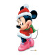 Figurine en carton Minnie Mouse en tenue de Noêl - Haut 85 cm