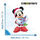 Figurine en carton taille réelle Minnie Mouse Noël disney 93 cm