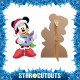 Figurine en carton taille réelle Minnie Mouse Noël disney 93 cm