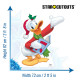 Figurine en carton Donald Duck à la chorale de Noël -Haut 82 cm