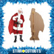 Figurine en carton Père Noël avec sa hotte de jouets -Haut 180 cm