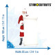 Figurine en carton Père Noël avec tableau blanc pour la liste de noël - Haut 180 cm