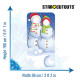 Figurine en carton Passe tête Bonhomme et femme des neiges thème Noël -Haut 186 cm