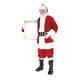 Figurine en carton Père Noël avec petit tableau blanc pour la liste de noël - Haut 180 cm