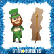 Figurine en carton Leprechaun irlandais Lutin de noël costume vert -Haut 140 cm
