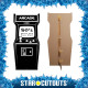 SC1027-Figurine-en-carton-Borne-d'arcade-années-80,-insert-coin-Press-Start-Haut-184-cm-