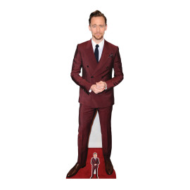 Figurine en carton – Tom Hiddleston - Costume Rouge - Haut 188 cm