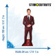 Figurine en carton – Tom Hiddleston - Costume Rouge - Haut 188 cm