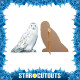 Figurine en carton taille réelle Hedwige la chouette blanche vue de profil Film Harry Potter 74 CM