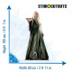 Figurine en carton taille réelle Albus Dumbledore debout avec baguette magique Film Harry Potter 185 CM