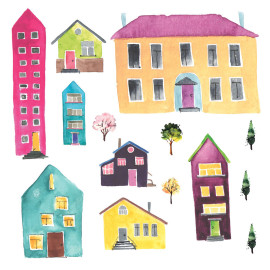 Stickers - Villages - Hauteur 92,7 cm