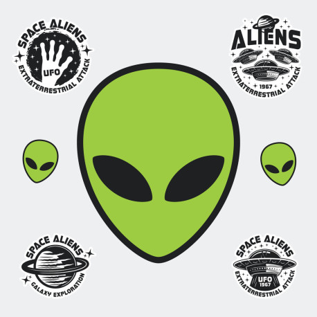 Stickers - Alien - Hauteur 92,7 cm