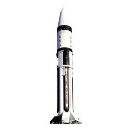 Figurine en carton Fusée de l'espace Rocket USA -Haut 186 cm
