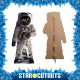 Figurine en carton Buzz Aldrin astronaute sur la lune - Haut 182 cm