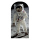 Figurine en carton passe tête Buzz Aldrin astronaute sur la lune -Haut 194 cm