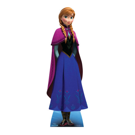 Figurine en carton Anna La Reine des Neiges Disney les mains dans les poches -Haut 155 cm