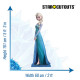 Figurine en carton Elsa de profil avec robe bleue La Reine des Neiges Disney -Haut 155 CM