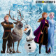 Figurine en carton Passe tête Anna et Elsa et Olaf Reine des neiges Disney -Haut 188 CM