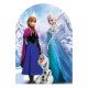 Figurine en carton Passe tête enfant Anna et Elsa Reine des neiges Disney H 123 CM