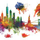 Stickers - New York City Multicolore - Hauteur 93 cm