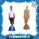 Figurine en carton Novak Djokovic short et raquette de tennis -Haut 186cm