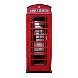 Figurine en carton Cabine téléphonique anglaise rouge Londres -Haut 191 cm