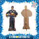 Figurine en carton Daniel Ricciardo tenue et casque de pilote -Haut 178cm
