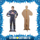 Figurine en carton Sebastian Vettel avec tenue et casque forumule 1 - Haut 172cm