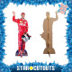 Figurine en carton Sebastian Vettel combinaison et casque pilote formule 1 -Haut 183cm