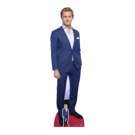 Figurine en carton Nico Rosberg costume bleu -Haut 177cm