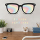 Stickers - Lunettes Avec Verres Effets Arc En Ciel - Hauteur 92,71 cm