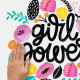 Stickers - Girl Power - Hauteur 46,36 cm