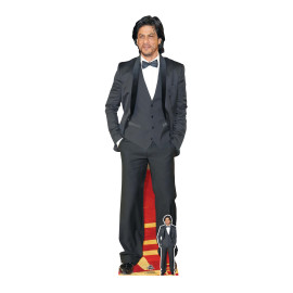 Figurine en carton - Shah Rukh Khan - Cheveux Longs - Acteur Bollywood - Haut 171 cm