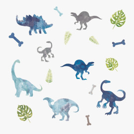 Stickers - Ensemble De Dinosaures - Hauteur 44,1 cm