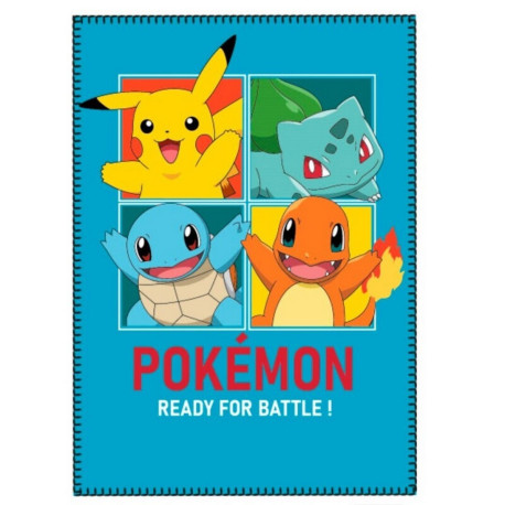 Plaid Pokémon - Prêt Pour La Bataille - Bleu