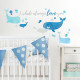 Stickers - Écriture "I Whale Always Love You" - Hauteur 22,9 cm