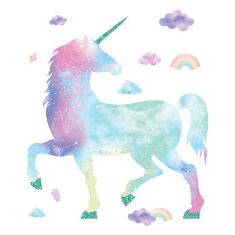 Stickers - Galaxy Unicorne - Hauteur 92.71 cm