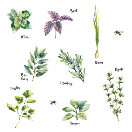 Stickers - Herbes - Hauteur 22,9 cm