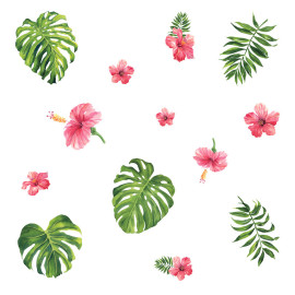 Stickers - Tropical Hibiscus - Hauteur 92.71 cm
