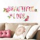 Stickers - Ecriture Beautiful Love - Hauteur 92.71 cm