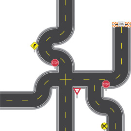 Stickers - Intersections De Routes - Hauteur 45,7 cm