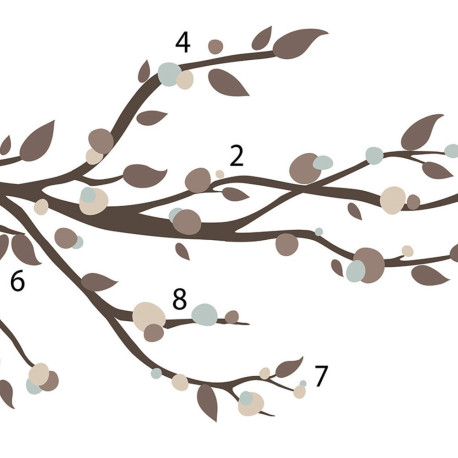 Stickers - Branches Noires - Hauteur 22,9 cm