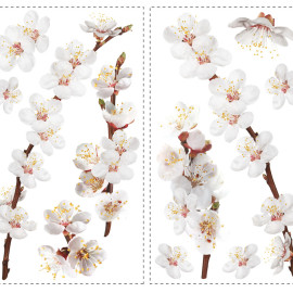 Stickers - Fleurs Rosées - Hauteur 45,7 cm